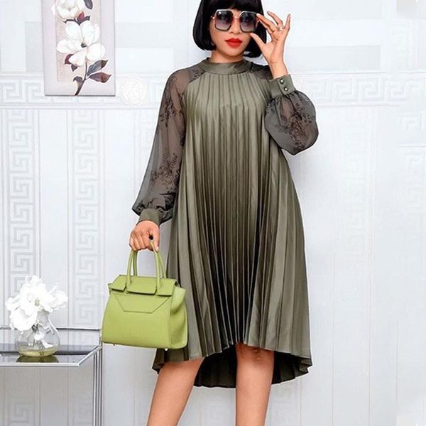 casual dresses female loose pleated long printed sleeve knee length chiffon women for party birthday date summer autumn, Black;gray
casual dresses female loose pleated long printed sleeve knee length chiffon women for party birthday date summer autumn, Black;gray