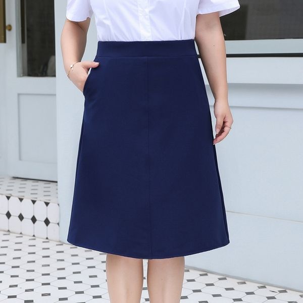 m-5xl plus size women's professional slim skirt office high-quality high-waist ladies female elegant pure color 210527, Black
m-5xl plus size women's professional slim skirt office high-quality high-waist ladies female elegant pure color 210527, Black