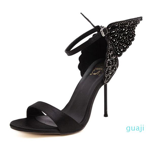 angel-wing high heel sandal new butterfly rhinestone studded leather sandals with fine heel sandals, Black
angel-wing high heel sandal new butterfly rhinestone studded leather sandals with fine heel sandals, Black