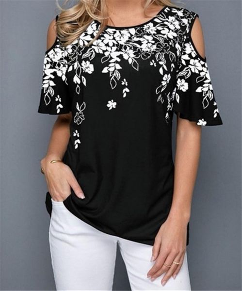 women's t-shirt 2021 women summer t shirt off shoulder short sleeve loose tee female shirts casual floral print plus size 5xl tshirt to, White
women's t-shirt 2021 women summer t shirt off shoulder short sleeve loose tee female shirts casual floral print plus size 5xl tshirt to, White
