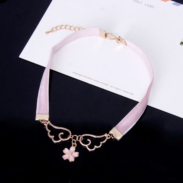 cosplay pendant necklace enamel wing star heart card captor sakura velvet choker, Silver
cosplay pendant necklace enamel wing star heart card captor sakura velvet choker, Silver