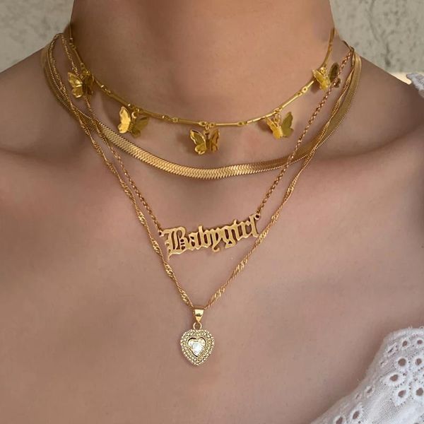 chains multi-color crystal love heart multilayer pendant necklace for women butterfly babygirl necklaces snake chain party jewelry gift, Silver
chains multi-color crystal love heart multilayer pendant necklace for women butterfly babygirl necklaces snake chain party jewelry gift, Silver
