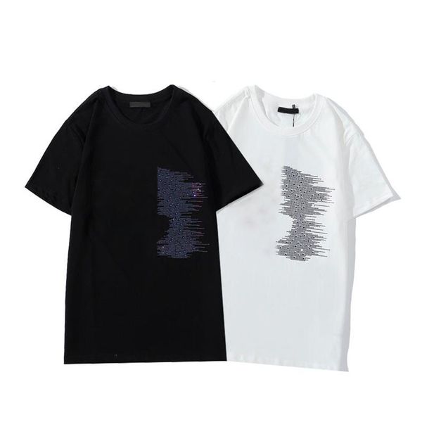 fashion mens tshirt new summer short sleeve diamond face black white tee, White;black
fashion mens tshirt new summer short sleeve diamond face black white tee, White;black