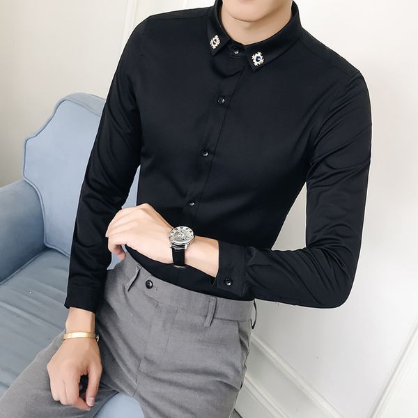 new estilo britnico primavera novos homens camisas casuais de manga longa moda 2021 diamante colarinho fino ajuste negcio escritrio blusa g1, Black;brown
new estilo britnico primavera novos homens camisas casuais de manga longa moda 2021 diamante colarinho fino ajuste negcio escritrio blusa g1, Black;brown