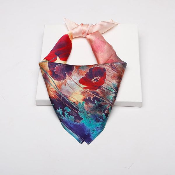 scarves real silk small square tulip print scarf designer bufanda womens foulard kerchief all match, Blue;gray
scarves real silk small square tulip print scarf designer bufanda womens foulard kerchief all match, Blue;gray