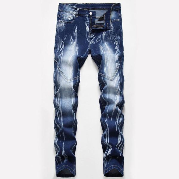 men's jeans arrival casual washed whiten straight pleated motorcycle biker pants denim trousers plus size, Blue
men's jeans arrival casual washed whiten straight pleated motorcycle biker pants denim trousers plus size, Blue
