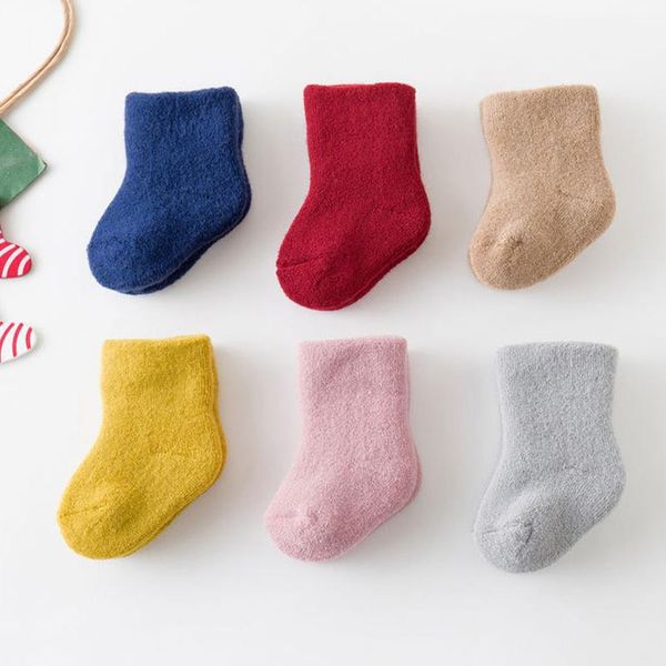 socks solid color thick baby autumn winter warm sleep for born infant toddler indoor floor accessories, Pink;yellow
socks solid color thick baby autumn winter warm sleep for born infant toddler indoor floor accessories, Pink;yellow