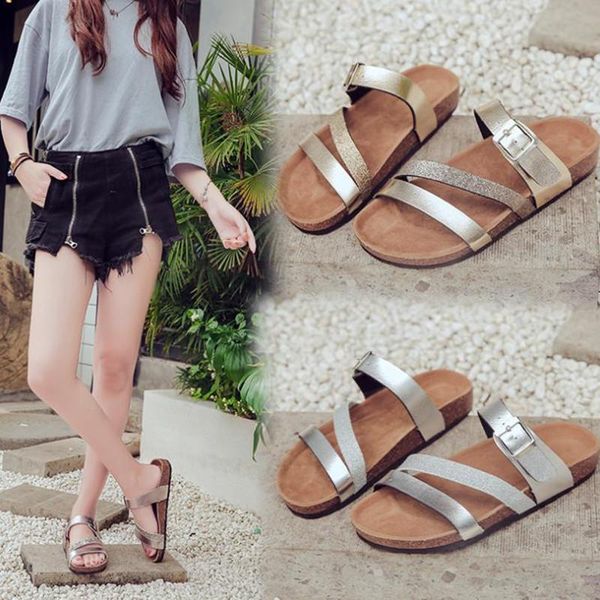 slippers cosmagic 2021 summer women cork slipper fashion beach outside glitter non-slip slide flip flops shoe, Black
slippers cosmagic 2021 summer women cork slipper fashion beach outside glitter non-slip slide flip flops shoe, Black
