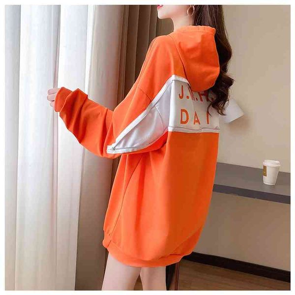 2021 spring new zipper letter design hooded sweater women's korean loose lazy coat fashion, Black
2021 spring new zipper letter design hooded sweater women's korean loose lazy coat fashion, Black