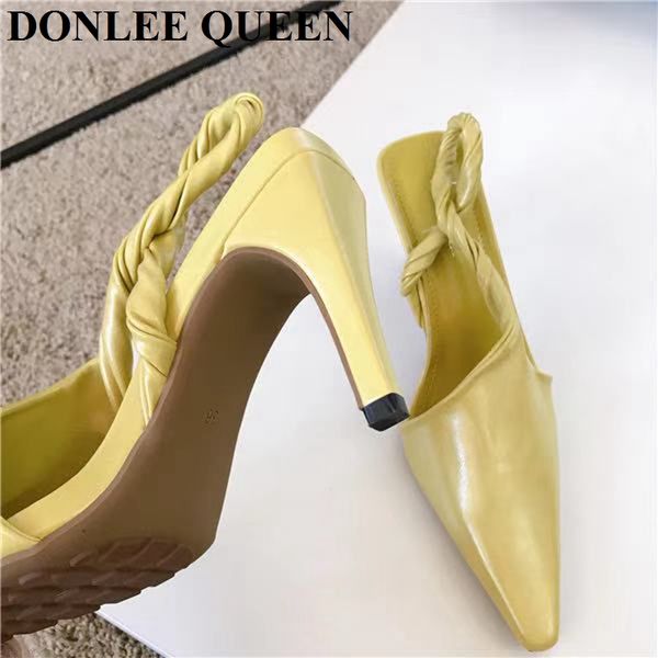 2021 fashion spring slingback sandals women half wrap pointy toe designer high heel shoe elegant pleated pumps party dress mujer, Black 
2021 fashion spring slingback sandals women half wrap pointy toe designer high heel shoe elegant pleated pumps party dress mujer, Black