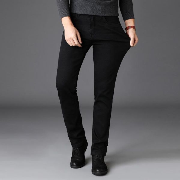 men's jeans autumn and winter clothing black mid-waist straight-leg cotton all-match high-stretch slim-fitting pants, Blue
men's jeans autumn and winter clothing black mid-waist straight-leg cotton all-match high-stretch slim-fitting pants, Blue