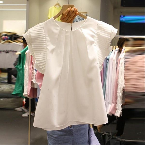 solid white black women blouse o neck short sleeve blusas pleated female korean fahion loose casual shirts 67747
solid white black women blouse o neck short sleeve blusas pleated female korean fahion loose casual shirts 67747