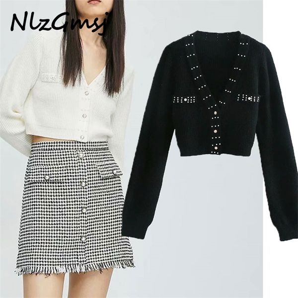 sweater women spring fashion single-breasted solid color long sleeve v-neck women's knitted cardigan 210628, White
sweater women spring fashion single-breasted solid color long sleeve v-neck women's knitted cardigan 210628, White