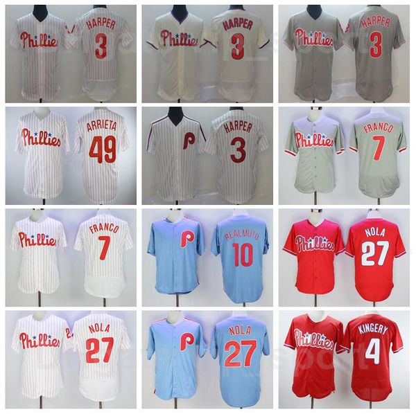 baseball 2018 style 27 aaron nola jersey 4 scott kingery 7 maikel franco 10 jt realmuto 49 arrieta pinstripe red white blue clearance, Blue;black 
baseball 2018 style 27 aaron nola jersey 4 scott kingery 7 maikel franco 10 jt realmuto 49 arrieta pinstripe red white blue clearance, Blue;black
