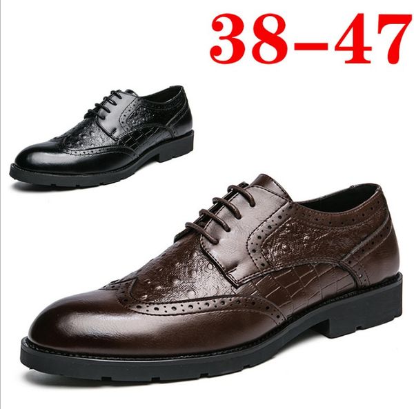 mens formal genuine leather luxurys fashion shoes zapato social male wedding dress loafer oxford weave printing lace-up daily brogue shoe, Black
mens formal genuine leather luxurys fashion shoes zapato social male wedding dress loafer oxford weave printing lace-up daily brogue shoe, Black