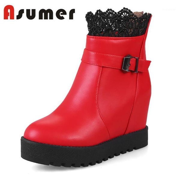boots asumer h 2021 fashion round toe ankle for women winter bud silk zip genuine leather pu1, Black
boots asumer h 2021 fashion round toe ankle for women winter bud silk zip genuine leather pu1, Black
