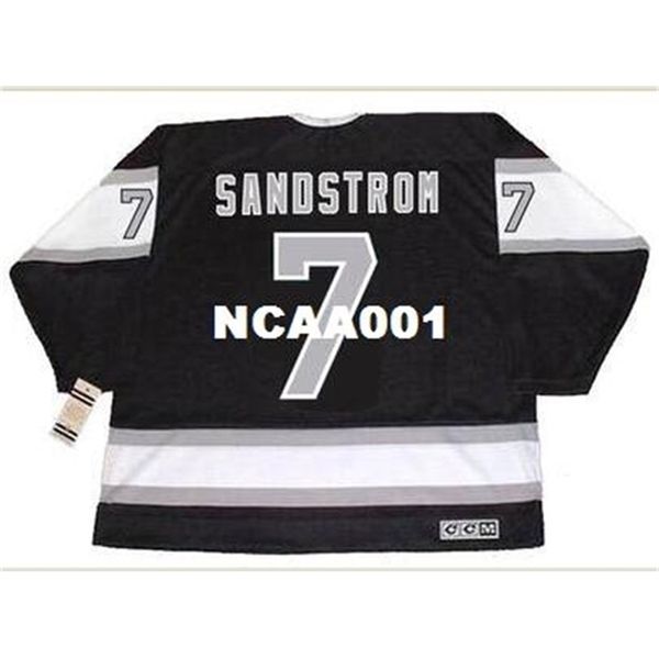 668 #7 tomas sandstrom los angeles kings 1989 ccm vintage away hockey jersey or custom any name or number retro jersey, Black
668 #7 tomas sandstrom los angeles kings 1989 ccm vintage away hockey jersey or custom any name or number retro jersey, Black