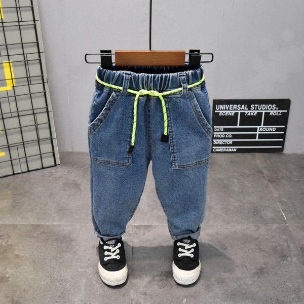 jeans children 2021 spring and autumn letters fashion baby trousers kids clothing 2-7 years old, Blue 
jeans children 2021 spring and autumn letters fashion baby trousers kids clothing 2-7 years old, Blue