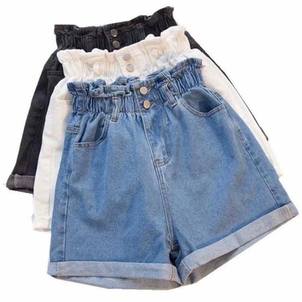 women's shorts summer denim plus size 5xl harem ruffle elastic high waisted jean for female s1157, White;black
women's shorts summer denim plus size 5xl harem ruffle elastic high waisted jean for female s1157, White;black