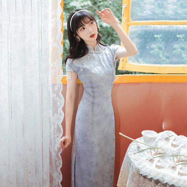 ethnic clothing 2021 vintage cheongsam retro qipao traditional evening party dress young girl improved style chinese classic, Red
ethnic clothing 2021 vintage cheongsam retro qipao traditional evening party dress young girl improved style chinese classic, Red