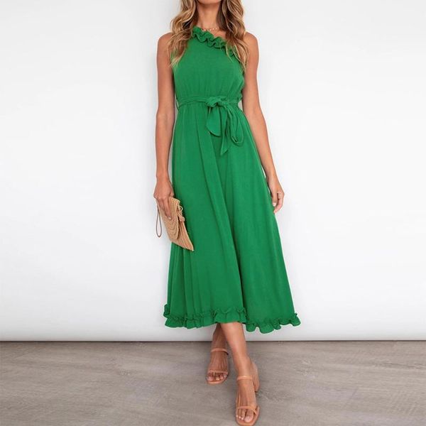 casual dresses fashsiualy women dress green ruffle one shoulder midi party solid elegant summer female beach robe, Black;gray
casual dresses fashsiualy women dress green ruffle one shoulder midi party solid elegant summer female beach robe, Black;gray