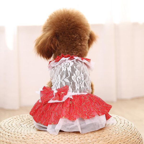 lace dog clothes dress bowknot dogs clothing for pet costume spring summer fashion trendy flowers printing gilr ropa para perro
lace dog clothes dress bowknot dogs clothing for pet costume spring summer fashion trendy flowers printing gilr ropa para perro