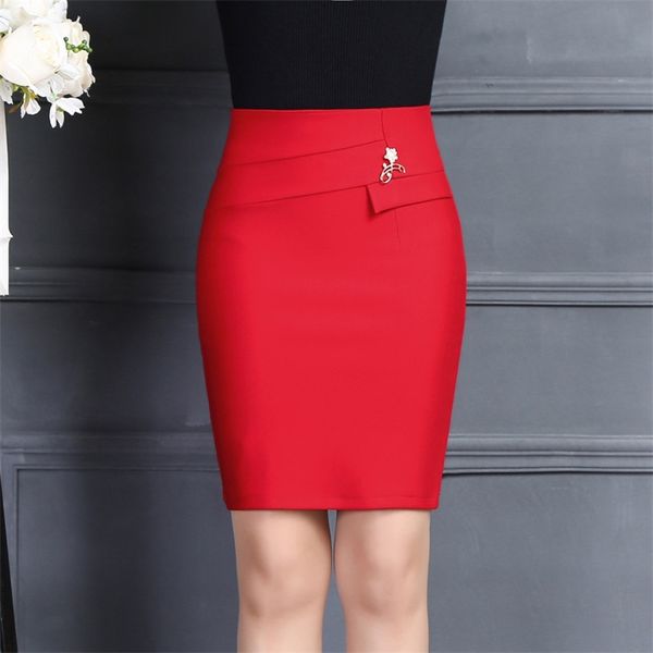 new arrivals women office skirt fashion casual office solid color brooch high waist package hip skirt red black mini skirt 210315
new arrivals women office skirt fashion casual office solid color brooch high waist package hip skirt red black mini skirt 210315