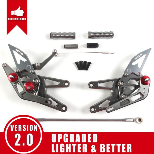 arashi ( version 2.0 ) adjustable rearsets footrests footpegs foot peg motorcycle accessories for yamaha yzf r6 2003 - 2005 2004
arashi ( version 2.0 ) adjustable rearsets footrests footpegs foot peg motorcycle accessories for yamaha yzf r6 2003 - 2005 2004