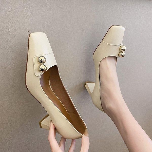 dress shoes french retro single female spring temperament shallow mouth thick heels fashionable contracted square head commuter wo, Black
dress shoes french retro single female spring temperament shallow mouth thick heels fashionable contracted square head commuter wo, Black