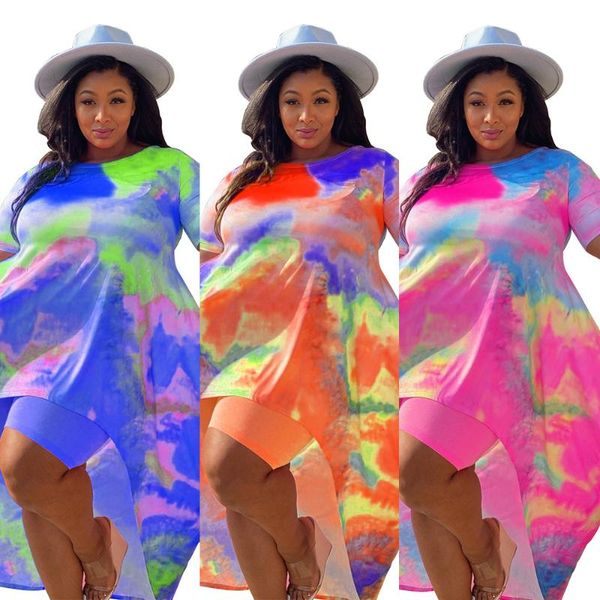 women's tracksuits 2xl-5xl plus size personality street style fashion casual colorful asymmetrical t shirt shorts two piece set, Gray
women's tracksuits 2xl-5xl plus size personality street style fashion casual colorful asymmetrical t shirt shorts two piece set, Gray
