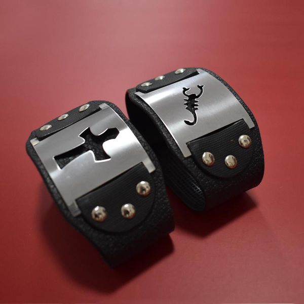 charm bracelets men's stylish rock silicone rubber wrap punk cross scorpion male wrist jewelry length adjustable, Golden;silver
charm bracelets men's stylish rock silicone rubber wrap punk cross scorpion male wrist jewelry length adjustable, Golden;silver
