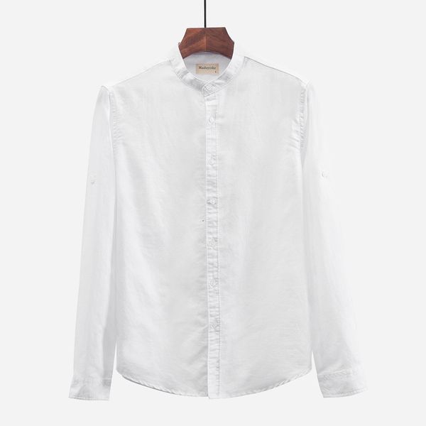 2021 new japanese style long-sleeved linen large size cotton men stand collar male shirt s-4xl solid shirts mens camisa ysri, White
2021 new japanese style long-sleeved linen large size cotton men stand collar male shirt s-4xl solid shirts mens camisa ysri, White