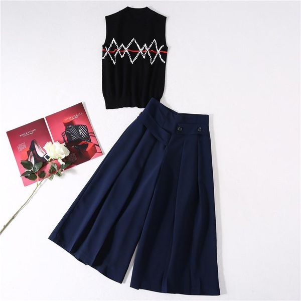 women's two piece pants 2021 women autumn winter outfits elegant lady suit fashion sleeveless knitted and 2 matching sets, White
women's two piece pants 2021 women autumn winter outfits elegant lady suit fashion sleeveless knitted and 2 matching sets, White