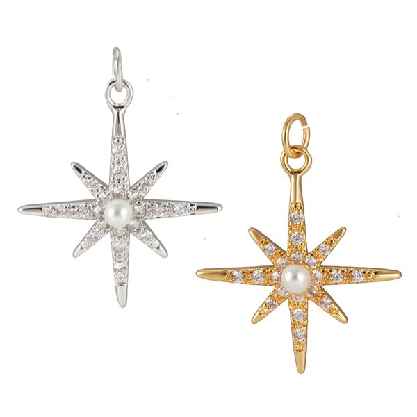star charms for jewelry making supplies polaris pendant diy earring necklace metal accessories bulk copper zircon 5mm hole, Bronze;silver 
star charms for jewelry making supplies polaris pendant diy earring necklace metal accessories bulk copper zircon 5mm hole, Bronze;silver