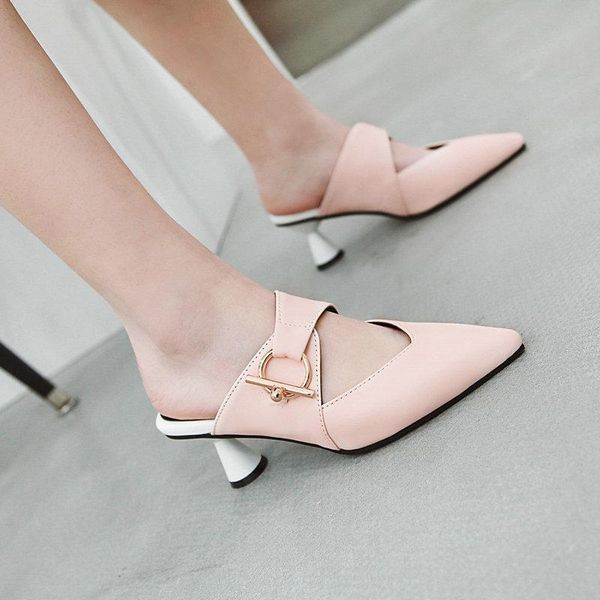 slippers women's pointed sandals and thick heel european american fashion shoes woman heels, Black
slippers women's pointed sandals and thick heel european american fashion shoes woman heels, Black
