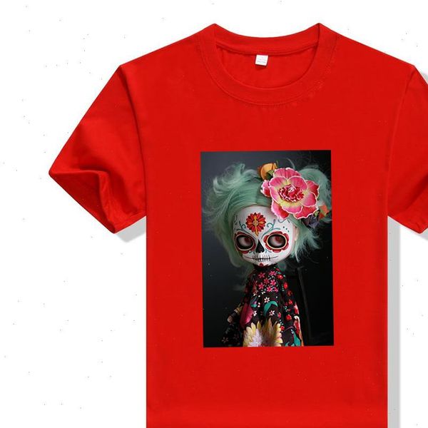 day of the dead cute little girl printing new t shirt women fashion streetwear t shirt casual loose o neck tshirt, White
day of the dead cute little girl printing new t shirt women fashion streetwear t shirt casual loose o neck tshirt, White