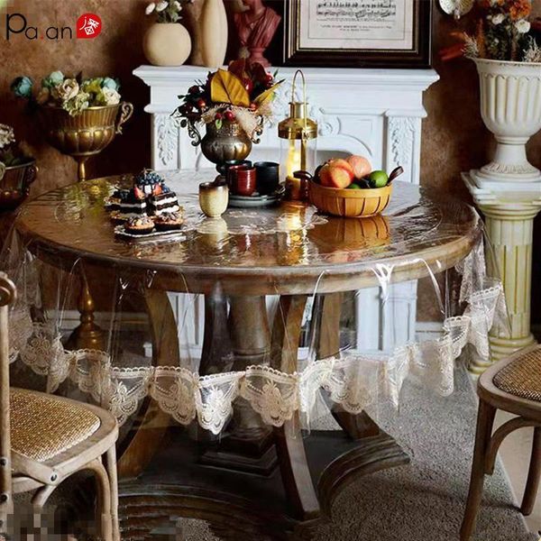 pvc transparent round tablecloth waterproof oil-proof table cloth lace plate table cover manteles de mesa manteles bordados
pvc transparent round tablecloth waterproof oil-proof table cloth lace plate table cover manteles de mesa manteles bordados