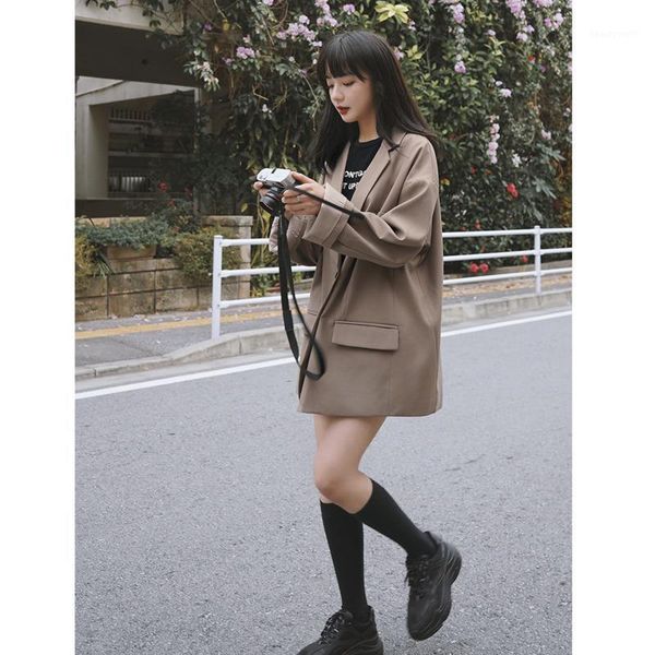 women's suits & blazers casual small suit coat 2021 spring and autumn korean loose chic net red wm*, White;black
women's suits & blazers casual small suit coat 2021 spring and autumn korean loose chic net red wm*, White;black