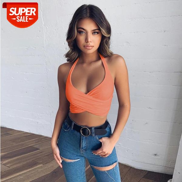 Sleeveless Backless Orange T Shirt Summer 2020 Bodycon Sexy Crop Top T-shirt Women Slim V-neck Halter Short Tank Tops for Femme #TW1V, White
Sleeveless Backless Orange T Shirt Summer 2020 Bodycon Sexy Crop Top T-shirt Women Slim V-neck Halter Short Tank Tops for Femme #TW1V, White