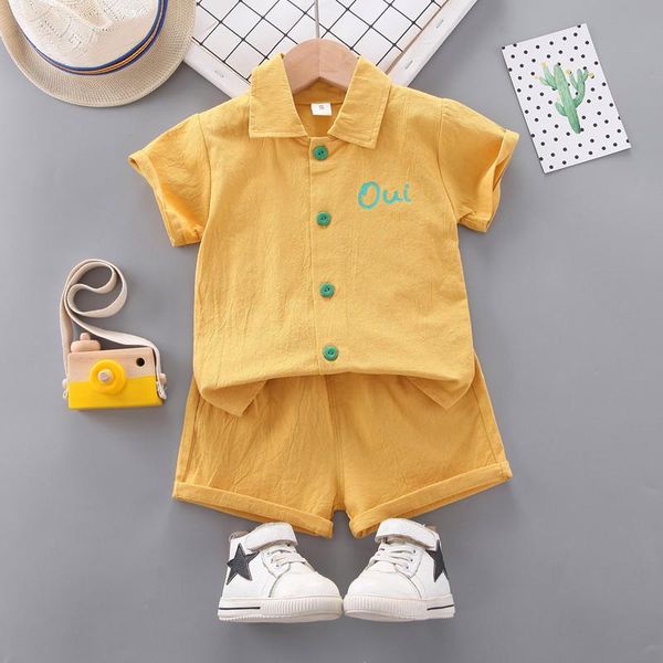 clothing sets children's 2021 summer baby boys girls letter short sleeve lapel shorts 2- piece solid suit flax, White
clothing sets children's 2021 summer baby boys girls letter short sleeve lapel shorts 2- piece solid suit flax, White