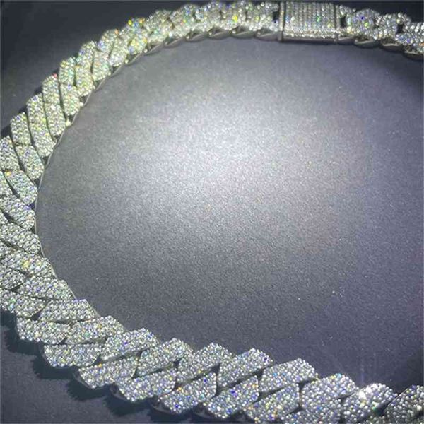 suitable for daily wear 925 sier material 15mm 18mm wide 3 rows moissnaite diamond necklace cuban link chain, Silver
suitable for daily wear 925 sier material 15mm 18mm wide 3 rows moissnaite diamond necklace cuban link chain, Silver