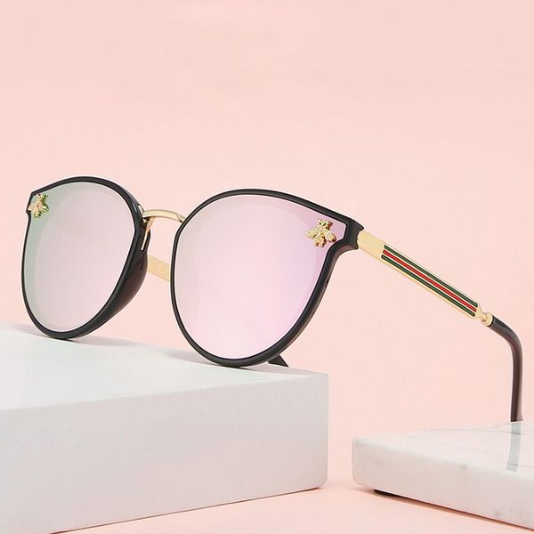 new luxury cat eye sunglasses women fashion bee round sun glasses female vintage brand designer metal gradient oculos de sol
new luxury cat eye sunglasses women fashion bee round sun glasses female vintage brand designer metal gradient oculos de sol