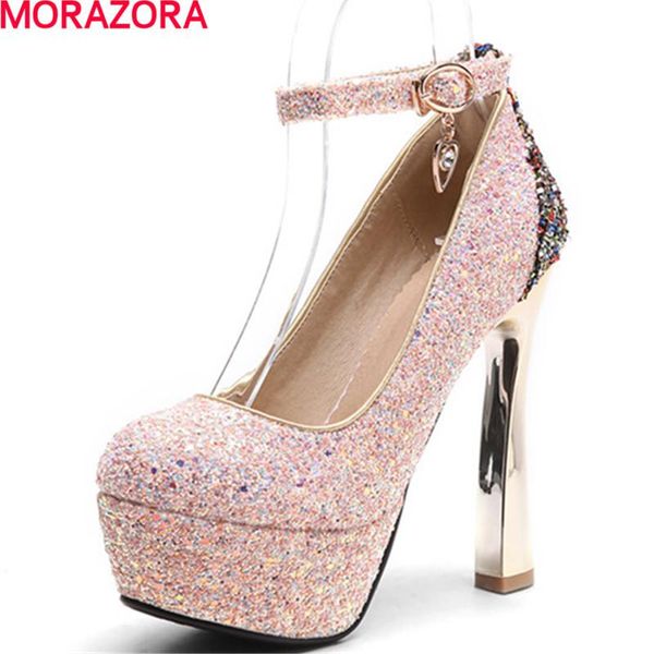 dress shoes morazora big 34-44 round toe platform glitter buckle extreme high heels shallow pumps women, Black
dress shoes morazora big 34-44 round toe platform glitter buckle extreme high heels shallow pumps women, Black