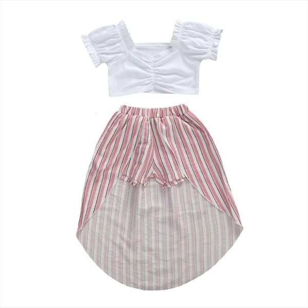 newly summer infant baby girls clothes sets white ruffles sleeve t shirts striped shorts skirts
newly summer infant baby girls clothes sets white ruffles sleeve t shirts striped shorts skirts