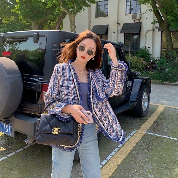women's jackets tweed jacket woman autumn pocket button elegant streetwear crop office ladies korean business coat winter chic, Black;brown
women's jackets tweed jacket woman autumn pocket button elegant streetwear crop office ladies korean business coat winter chic, Black;brown