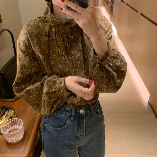 women's blouses & shirts spring vintage print shirt female oversize womens long sleeve girls blouse summer women femme blusas, White
women's blouses & shirts spring vintage print shirt female oversize womens long sleeve girls blouse summer women femme blusas, White