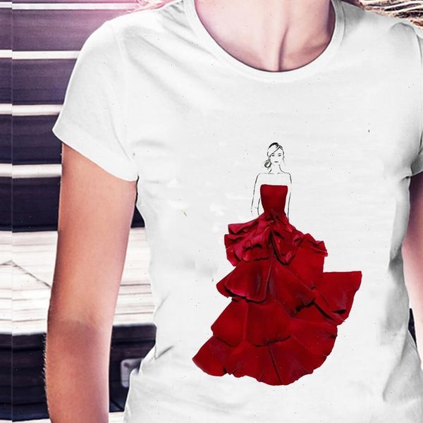 illustration of flowers red rose skirt print t shirt women vogue o neck t shirt femme harajuku shirt summmer, White
illustration of flowers red rose skirt print t shirt women vogue o neck t shirt femme harajuku shirt summmer, White