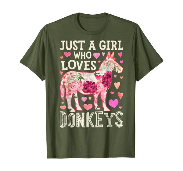 just a girl who loves donkeys funny donkey silhouette flower t-shirt, White;black
just a girl who loves donkeys funny donkey silhouette flower t-shirt, White;black
