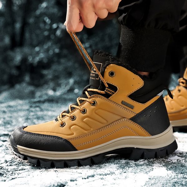 winter snow boots men keep warm plush shoes winter hiking boots non-slip trekking shoes for men mountain climbing big size 39-46, Black
winter snow boots men keep warm plush shoes winter hiking boots non-slip trekking shoes for men mountain climbing big size 39-46, Black