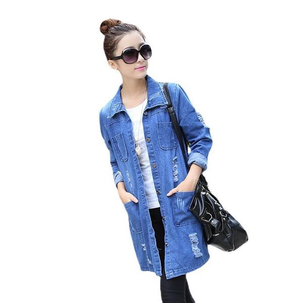 women's jackets s-5xl large size denim trench coat women long windbreaker double-breasted suit collar jeans coats female hole loose cas, Black;brown
women's jackets s-5xl large size denim trench coat women long windbreaker double-breasted suit collar jeans coats female hole loose cas, Black;brown